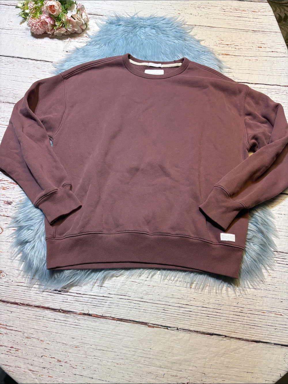 Hollister Men's Crewneck Oversized Sweatshirt in Dusty Mauve sz M